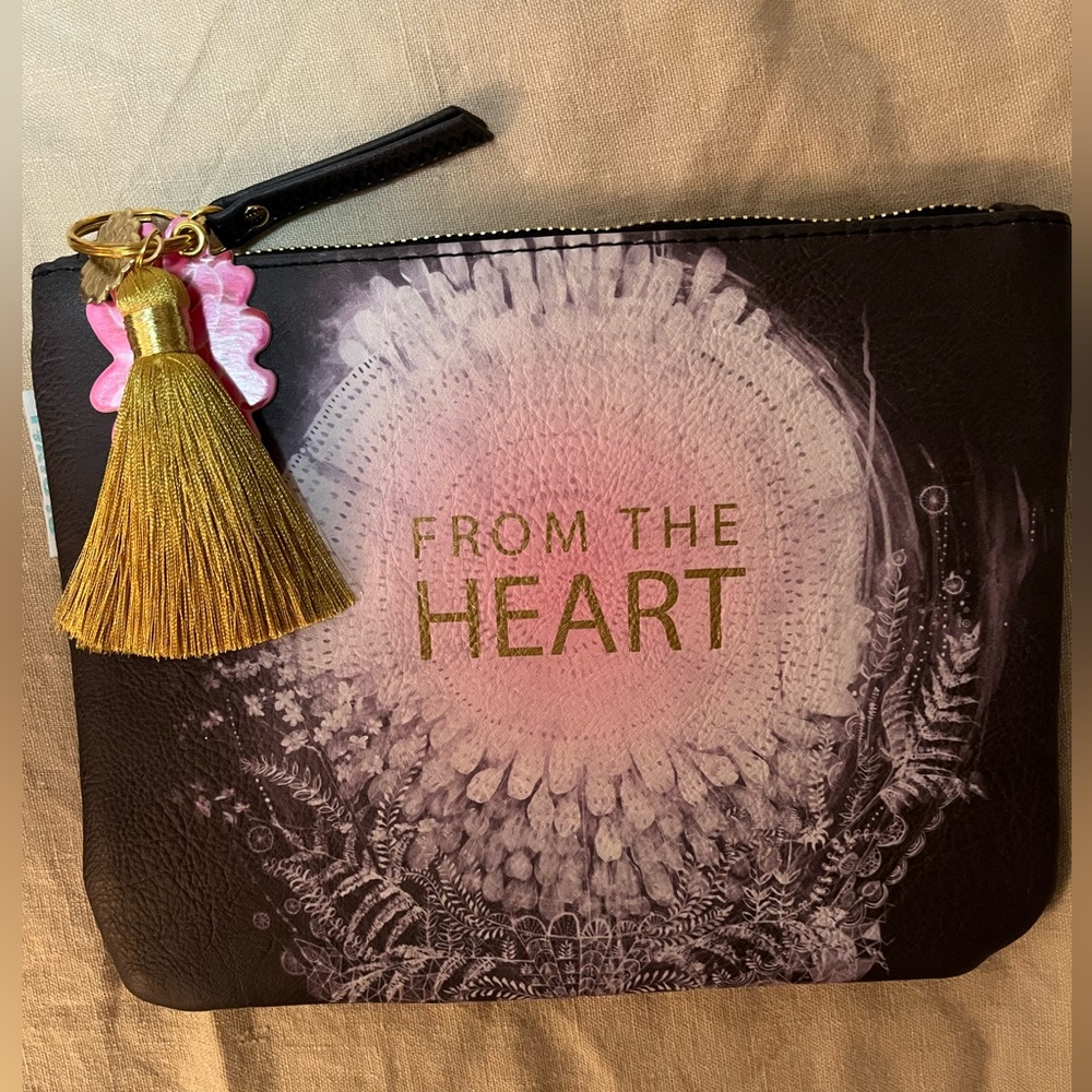 Papaya ‘From the Heart’ tassel bag/pouch